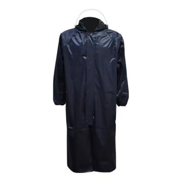 SAFEWARE/安赛瑞 连体雨衣，户外防水反光成人雨披 电动摩托车室外执勤骑行 风衣式 藏青色 均码，12326