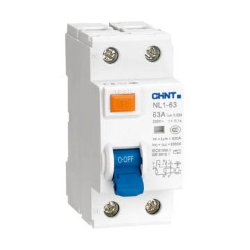 CHINT/正泰 微型剩余电流保护断路器 ,NL1-63 3P+N 63A 30mA AC 环保外壳 单漏电保护