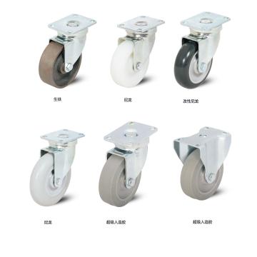 COLSON/科顺 100聚烯烃底板型固定脚轮，轴承 特尔灵，2-4608-533